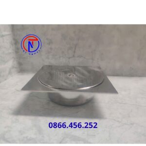 Thông tắc sàn Inox 304. Ống D200. Kiểu O2 Mặt vuông