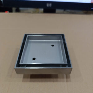 Phễu thu sàn Inox 304 mặt dán gạch 100x100. Ống D60. Kiểu D8..2