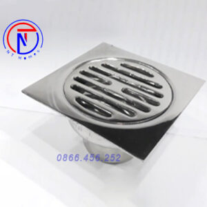 Phễu thu sàn D60, D90. Mặt 120x120. Inox 304. Ngăn mùi. Kiểu DS
