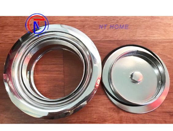 Thông tắc sàn Inox 304. Ống D110. Kiểu O2 Mặt tròn