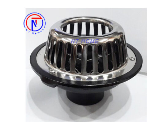 Phễu thoát nước Gang+Inox 304 DN80 Kiểu R2