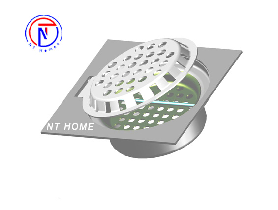 Phễu thoát nước Inox 304 Kiểu R8