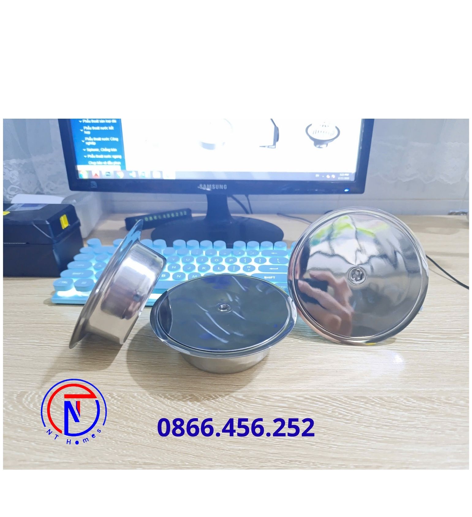 Thông tắc sàn Inox 304. Ống D200 Kiểu O2 Mặt tròn