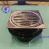 Phễu thu sàn D90. Chống thấm, Điều chỉnh. Thân Gang+Nắp Inox 304. Kiểu D1