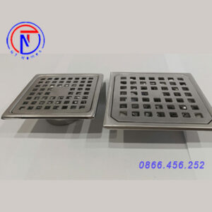 Phễu thu sàn D60. Mặt 120x120. Inox 304. Không ngăn mùi. Kiểu DH..2
